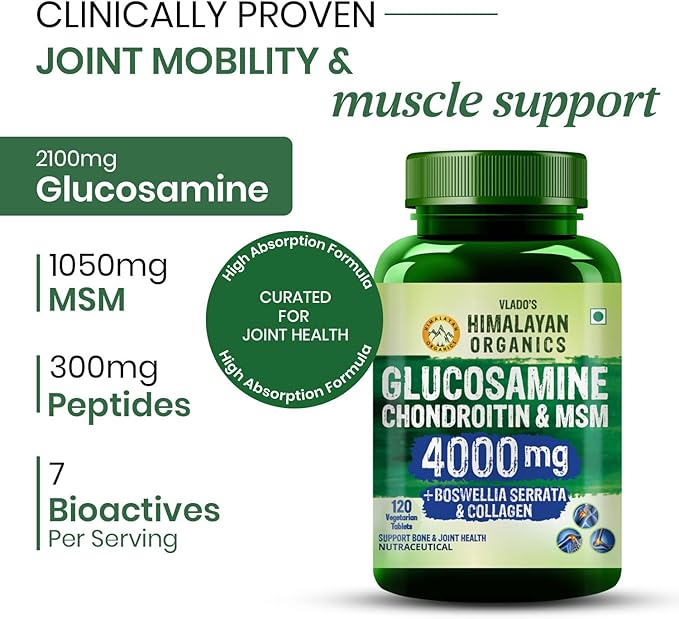 Buy Himalayan Organics Glucosamine Chondroitin 120 Veg Tablets at deensquare.com. Support joint health & mobility. Dubai | UAE.