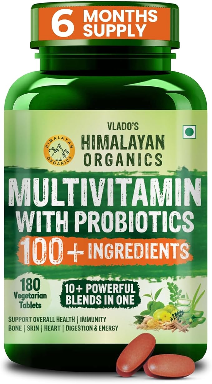 Buy Himalayan Organics Multivitamin with Probiotics 180 Tablets at deensquare.com. Daily wellness supplement available in Dubai | UAE.