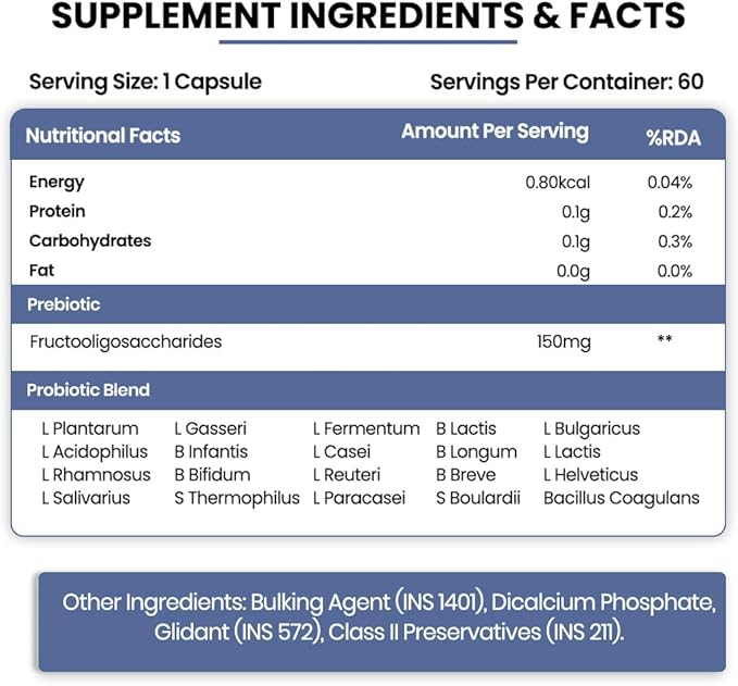 Buy Himalayan Organics Probiotics 50 Billion CFU 60 Veg Capsules at deensquare.com. Gut health supplement available in Dubai | UAE.