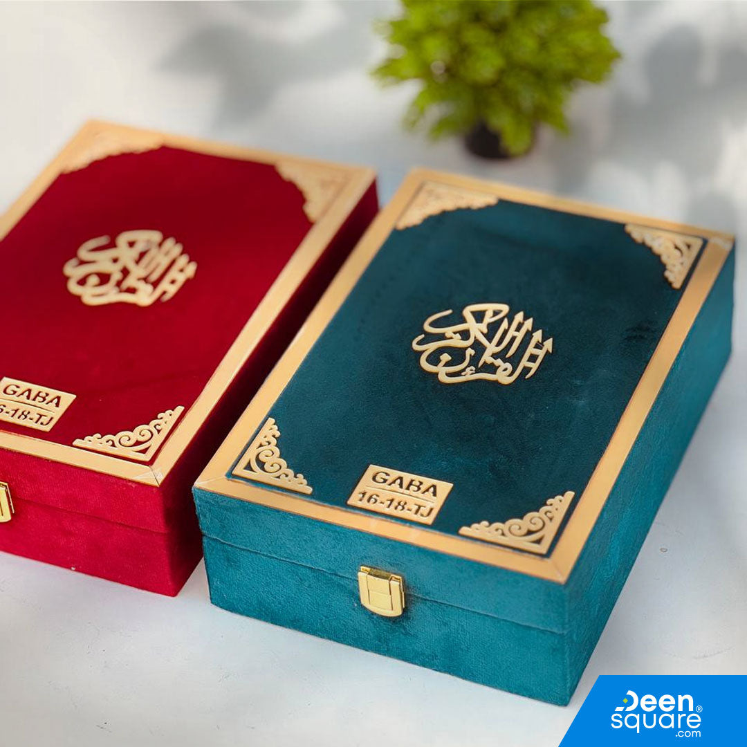 Enhance your spiritual journey with this beautifully designed Holy Quran in Indo-Pak script, presented in a luxurious velvet gift box. The Tajweed color-coded pages help you recite with proper pronunciation and fluency, while the clear and elegant text ensures a comfortable reading experience.