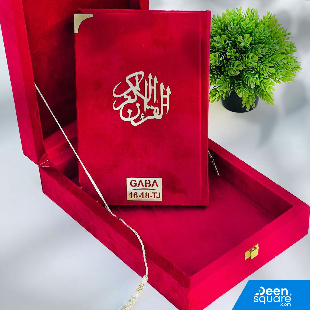 Enhance your spiritual journey with this beautifully designed Holy Quran in Indo-Pak script, presented in a luxurious velvet gift box. The Tajweed color-coded pages help you recite with proper pronunciation and fluency, while the clear and elegant text ensures a comfortable reading experience.