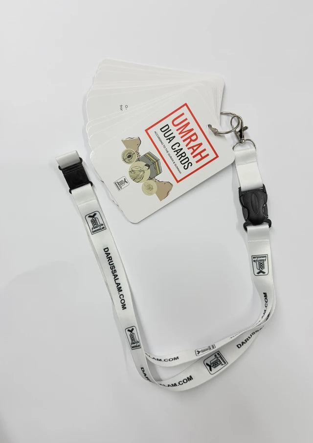 Umrah Dua Cards with QR code and Lanyard (according to Quran and sunnah)