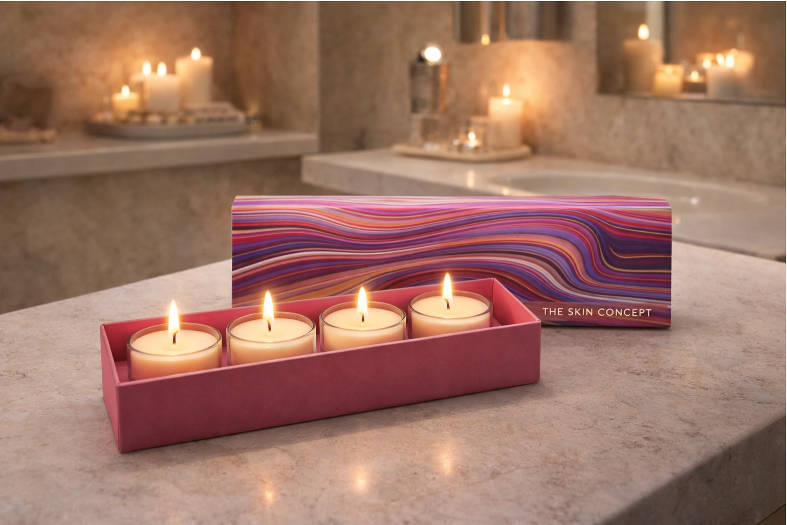Buy Indulgence Candle Collection by The Skin Concept at deensquare.com. Hand-poured soy wax scented candles available in Dubai | UAE.