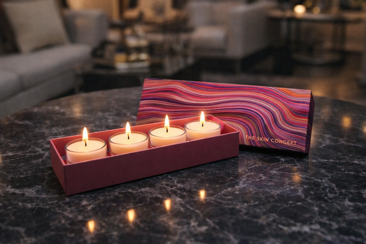 Buy Indulgence Candle Collection by The Skin Concept at deensquare.com. Hand-poured soy wax scented candles available in Dubai | UAE.