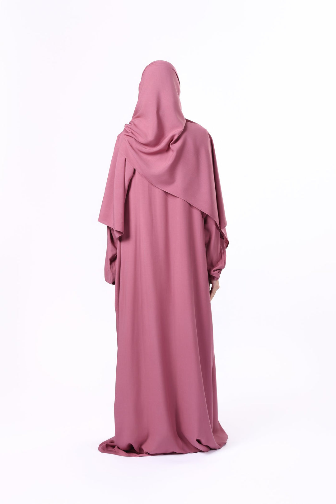 Buy Jodali dark purple prayer dress with sheila. Fast shipping in Dubai and delivery across UAE from DeenSquare.com.