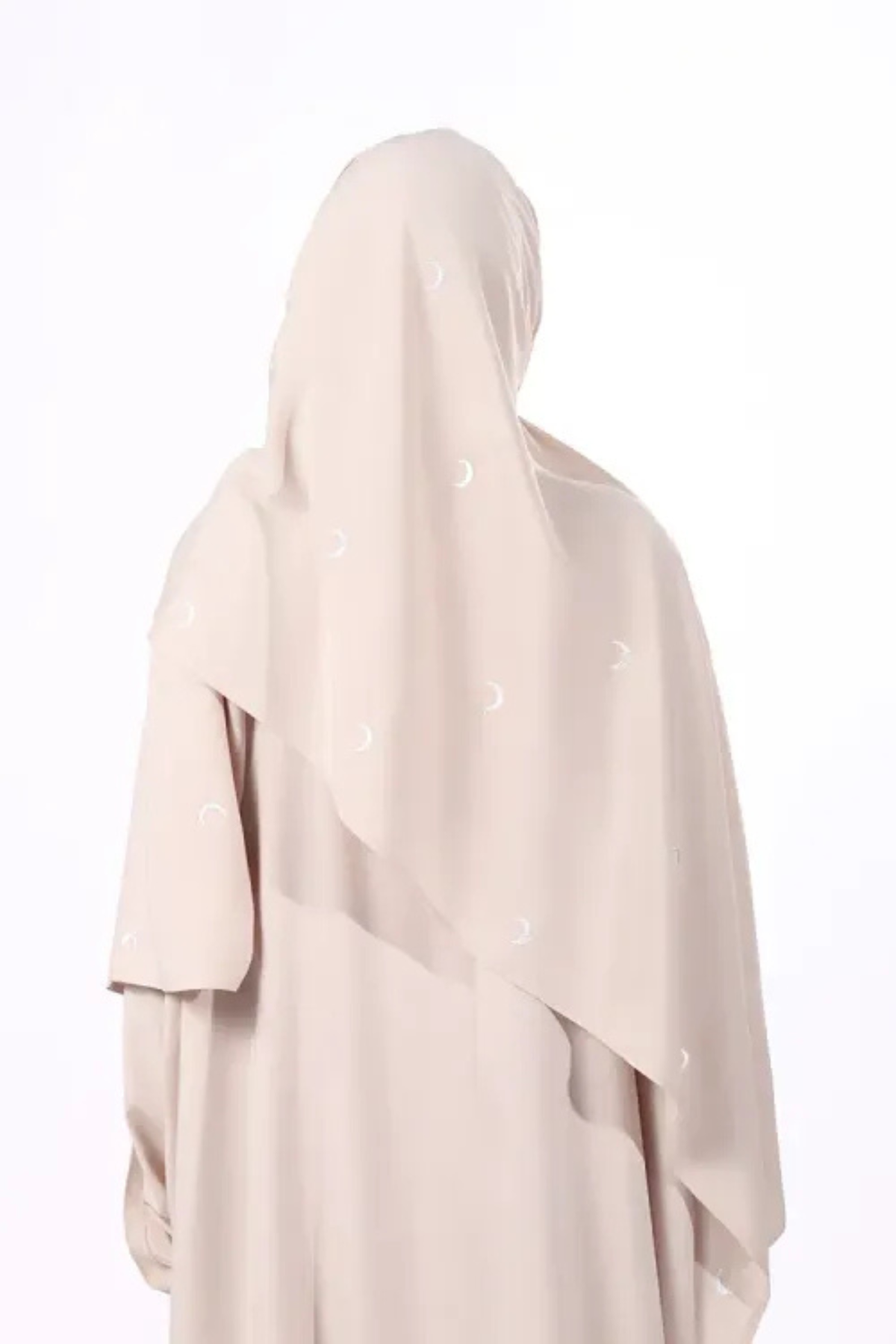 Buy Jodali prayer dress with crescent embroidery sheila. Fast shipping in Dubai and delivery across UAE from DeenSquare.com.
