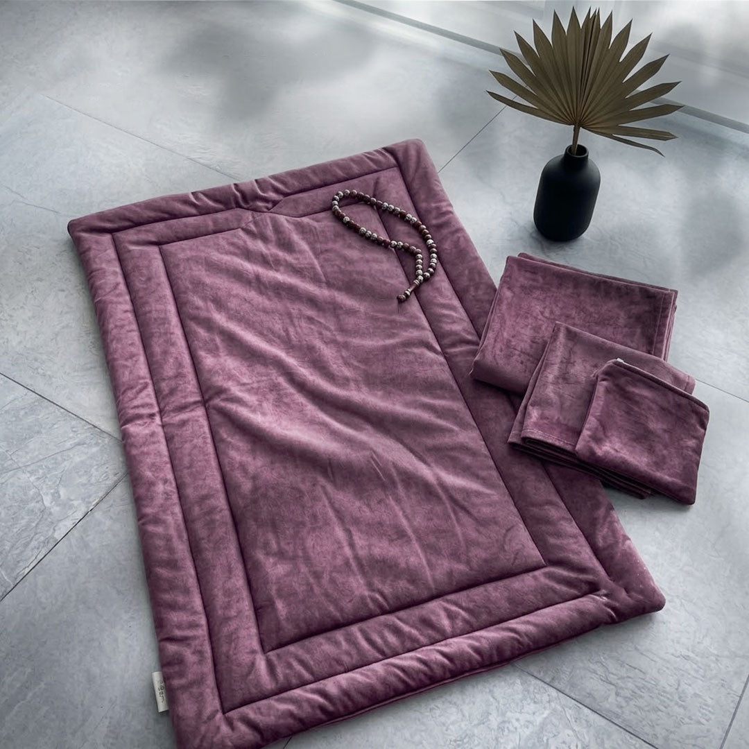 Buy Jodali premium purple prayer mat. Fast shipping in Dubai and delivery across UAE from DeenSquare.com.