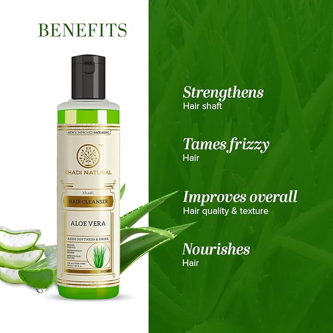 Shop Khadi Natural Aloe Vera Hair Cleanser in UAE. Gentle herbal formula for soft, fresh hair. Order online in UAE with fast delivery.