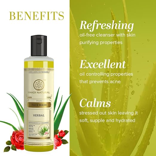 Shop Khadi Natural Ayurvedic Herbal Face Wash 210ml. Daily cleansing and oil control for all skin types. Order online in UAE today.