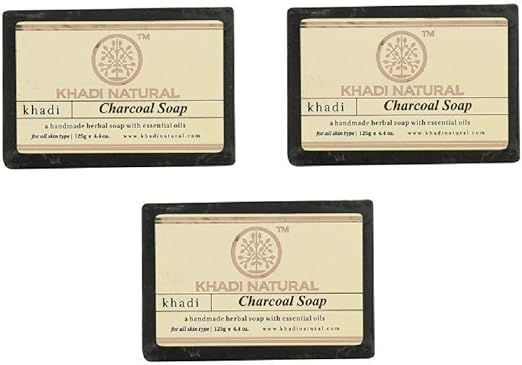 Buy Khadi Natural Herbal Charcoal Soap Pack of 3 for deep cleansing and fresh skin feel. Order online in UAE with fast delivery and great value.