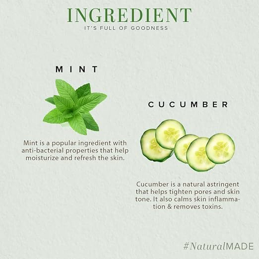 Shop Khadi Natural Mint &amp; Cucumber Face Spray 100ml for instant cooling and hydration. Refresh your skin anytime. Order online in UAE today.
