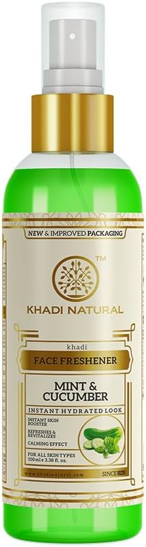 Shop Khadi Natural Mint &amp; Cucumber Face Spray 100ml for instant cooling and hydration. Refresh your skin anytime. Order online in UAE today.