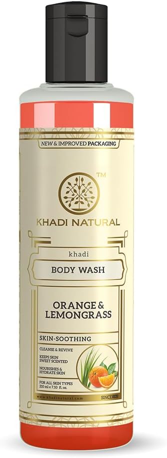 Shop Khadi Natural Orange &amp; Lemongrass Body Wash 210ml. Refreshing herbal shower gel for all skin types. Order online in UAE. Shop now.