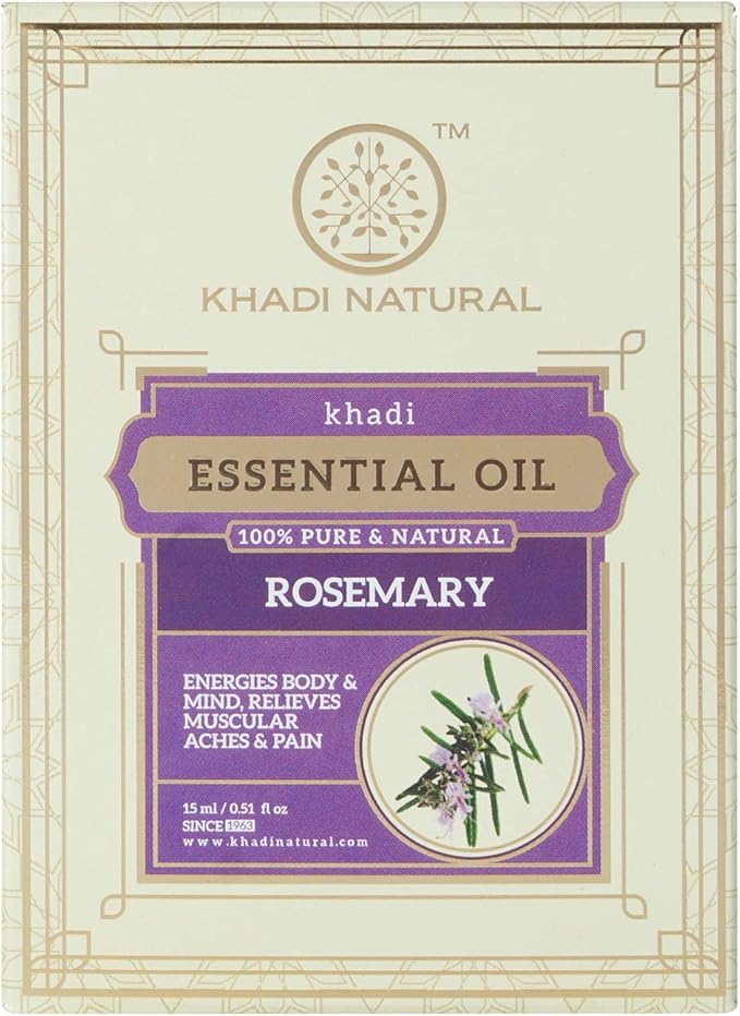 Buy Khadi Natural Rosemary Essential Oil in UAE. Supports hair care & scalp wellness. Shop now for fast UAE delivery & worldwide shipping.