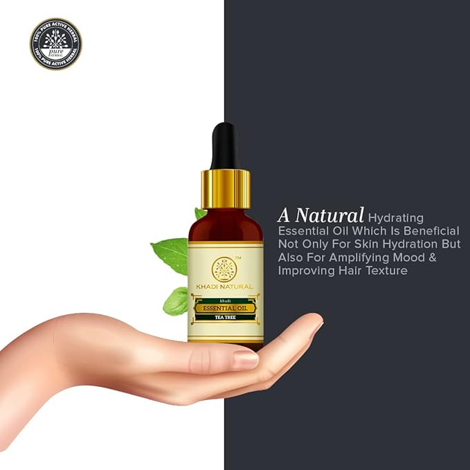 Buy Khadi Natural Tea Tree Essential Oil in UAE. Supports clear skin &amp; scalp care naturally. Shop now for fast UAE delivery &amp; worldwide shipping.