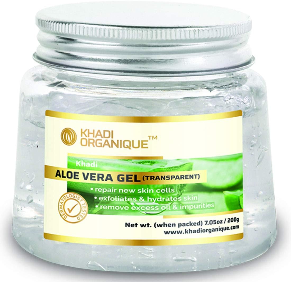 Khadi Organique Natural Aloe Vera Gel (Transparent)