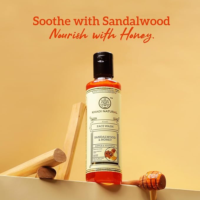 Shop Khadi Sandalwood & Honey Face Wash in UAE. Paraben‑free, gentle cleansing for radiant skin. Fast delivery Dubai & worldwide shipping. Order now!