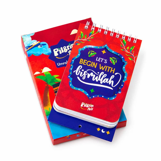 Buy Kids Umrah Guide Cards at deensquare.com | Dubai | UAE. 20 waterproof ring-bound cards with step-by-step Umrah guidance and duas for children.