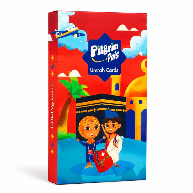Buy Kids Umrah Guide Cards at deensquare.com | Dubai | UAE. 20 waterproof ring-bound cards with step-by-step Umrah guidance and duas for children.