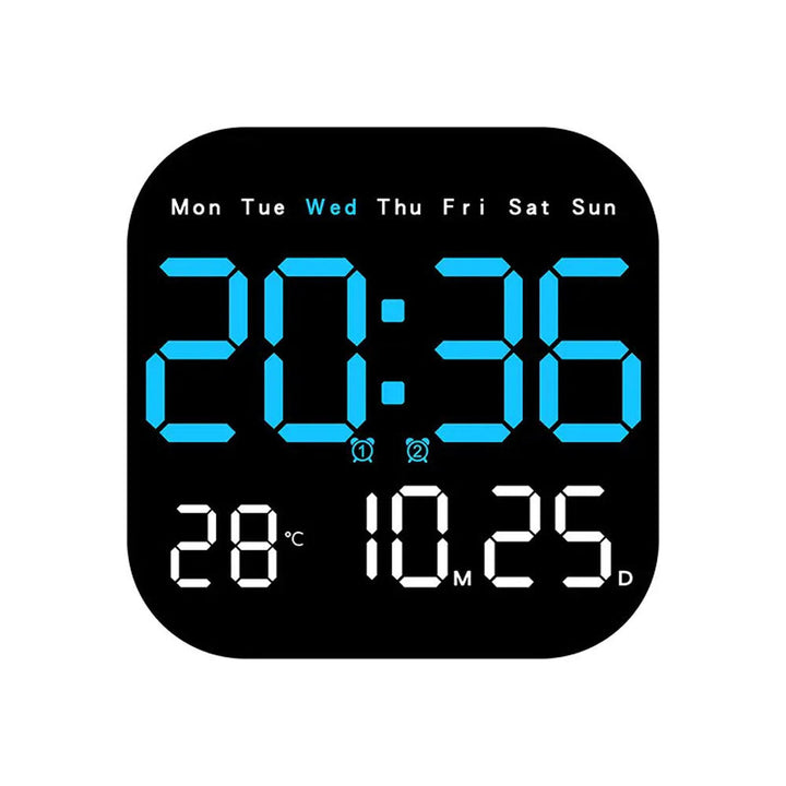 Buy LED Digital Wall/Table Clock Model 6650 at deensquare.com Dubai | UAE. Dual-purpose clock with alarm, date, temperature &amp; remote control.
