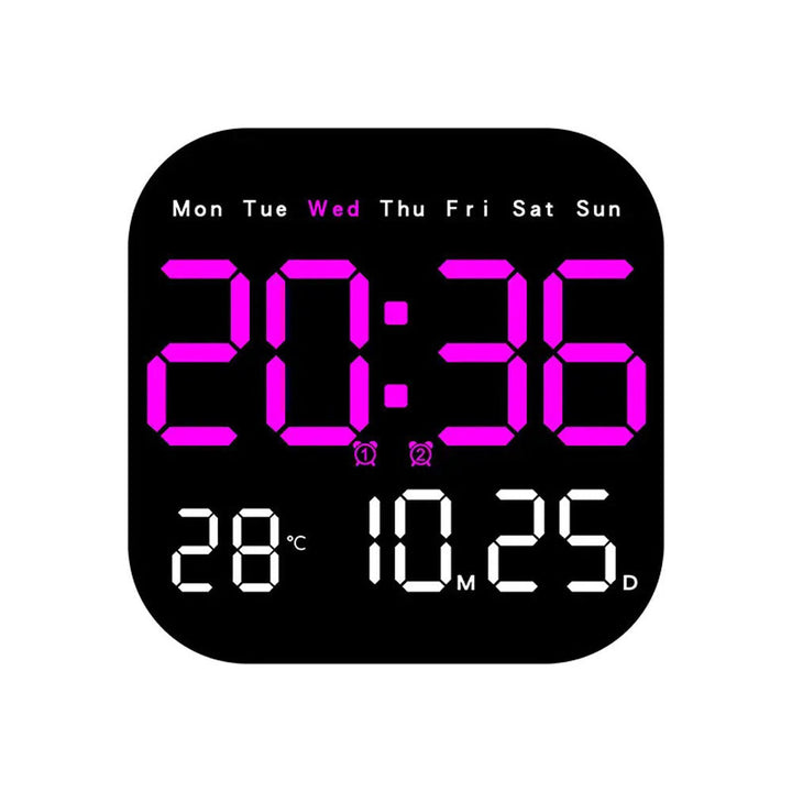 Buy LED Digital Wall/Table Clock Model 6650 at deensquare.com Dubai | UAE. Dual-purpose clock with alarm, date, temperature &amp; remote control.