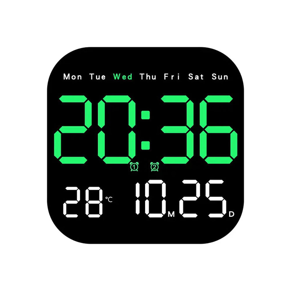 Buy LED Digital Wall/Table Clock Model 6650 at deensquare.com Dubai | UAE. Dual-purpose clock with alarm, date, temperature &amp; remote control.