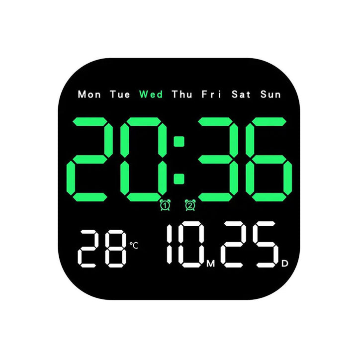 Buy LED Digital Wall/Table Clock Model 6650 at deensquare.com Dubai | UAE. Dual-purpose clock with alarm, date, temperature &amp; remote control.