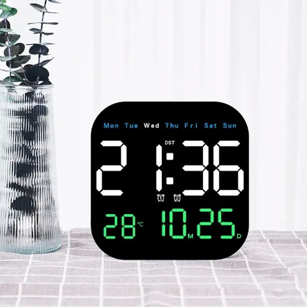 Buy LED Digital Wall/Table Clock Model 6650 at deensquare.com Dubai | UAE. Dual-purpose clock with alarm, date, temperature &amp; remote control.