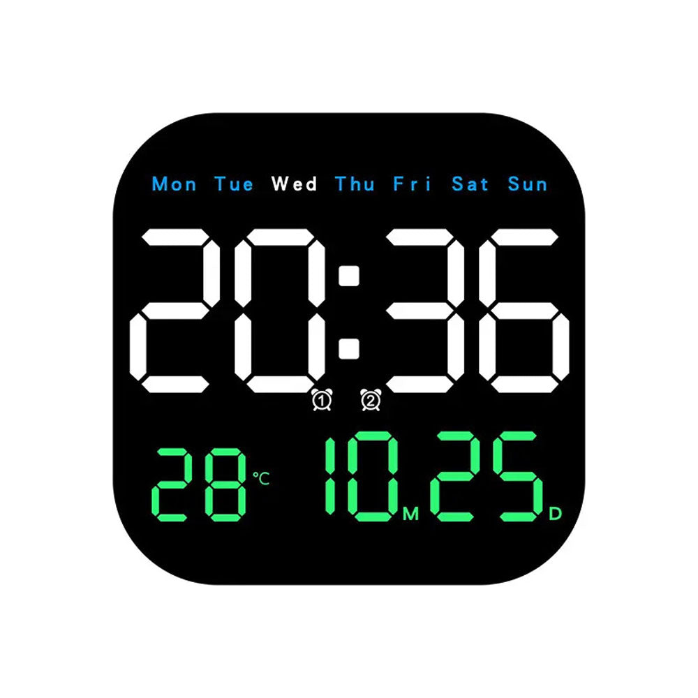 Buy LED Digital Wall/Table Clock Model 6650 at deensquare.com Dubai | UAE. Dual-purpose clock with alarm, date, temperature &amp; remote control.