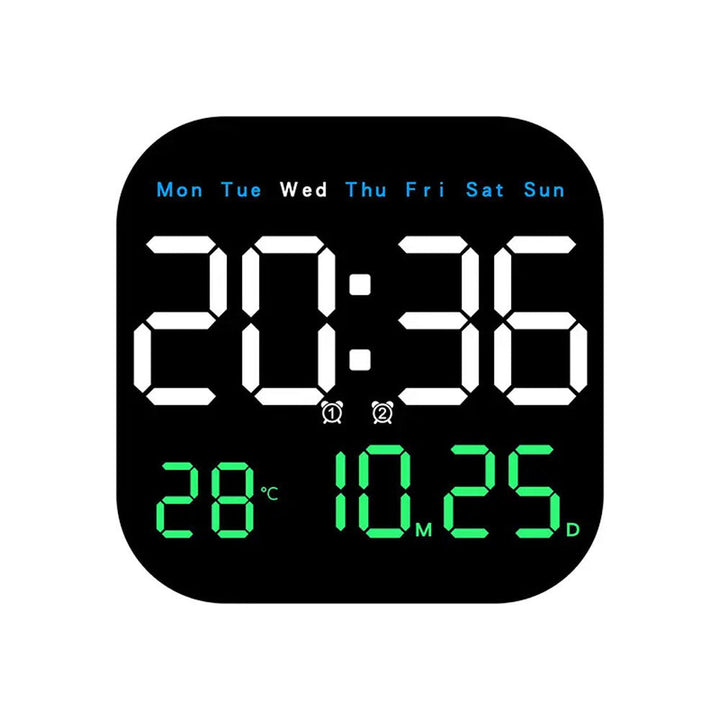 Buy LED Digital Wall/Table Clock Model 6650 at deensquare.com Dubai | UAE. Dual-purpose clock with alarm, date, temperature &amp; remote control.