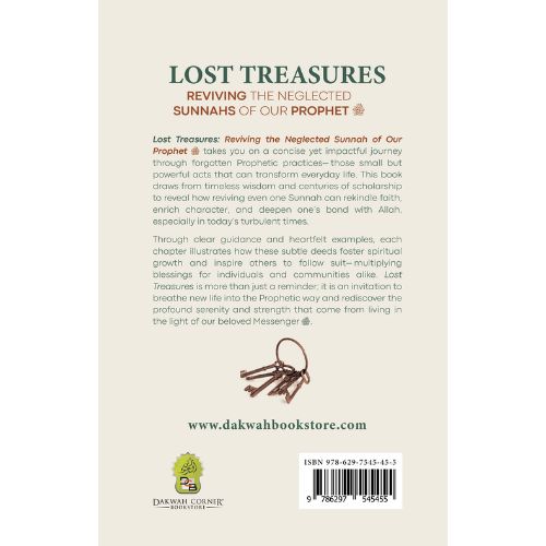 Lost Treasures - Reviving The Neglected Sunnahs of our Prophet inside pages back cover