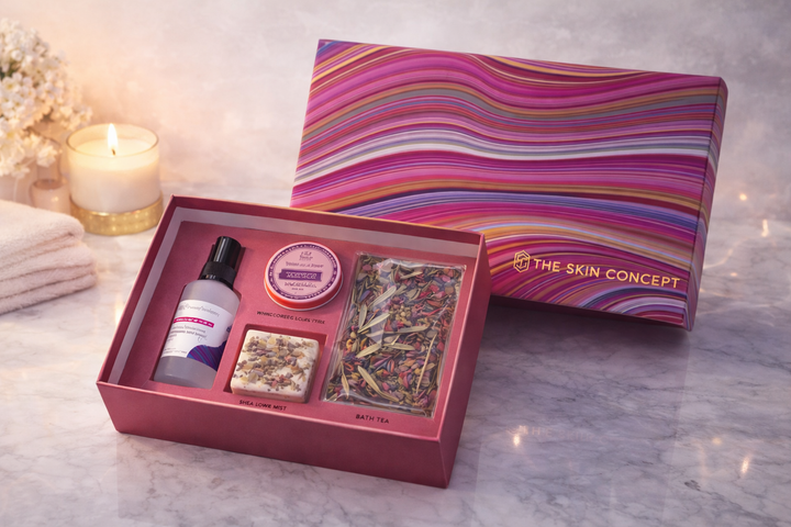 Buy Luxury Care Ritual Box by The Skin Concept at deensquare.com. Premium handcrafted self-care gift set available in Dubai | UAE.