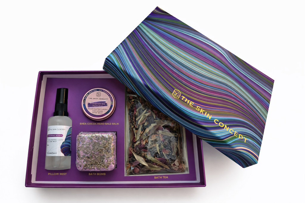 Buy Luxury Self-Care Ritual Box by The Skin Concept at deensquare.com. Premium handcrafted wellness gift set available in Dubai | UAE.