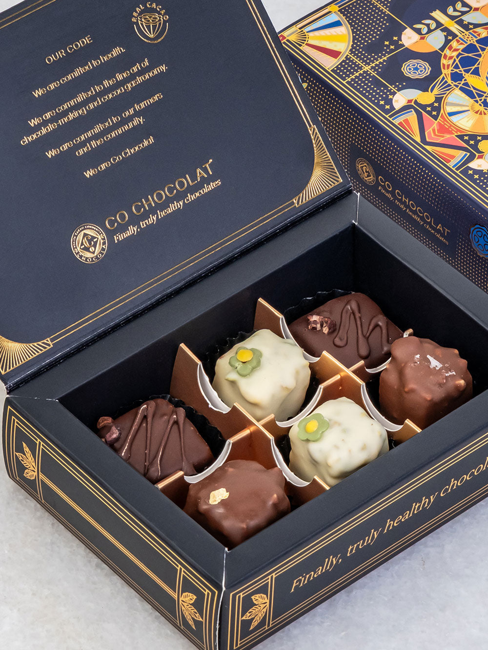 Mini Art Deco Box – Luxury Dates &amp; Chocolate Gift Box UAE | Co Chocolat