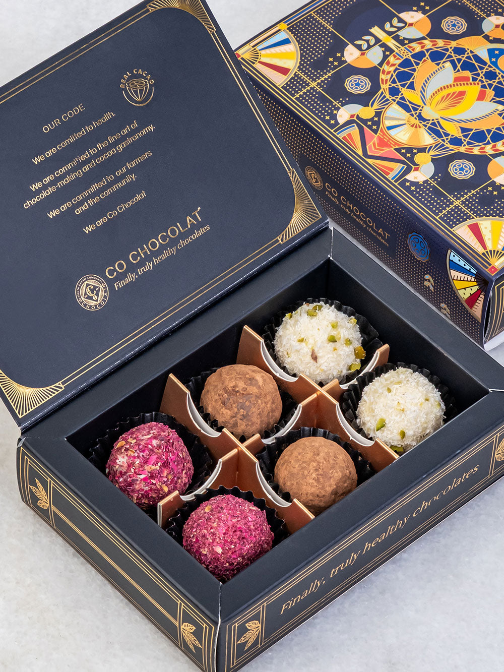 Mini Art Deco Box – Luxury Dates &amp; Chocolate Gift Box UAE | Co Chocolat