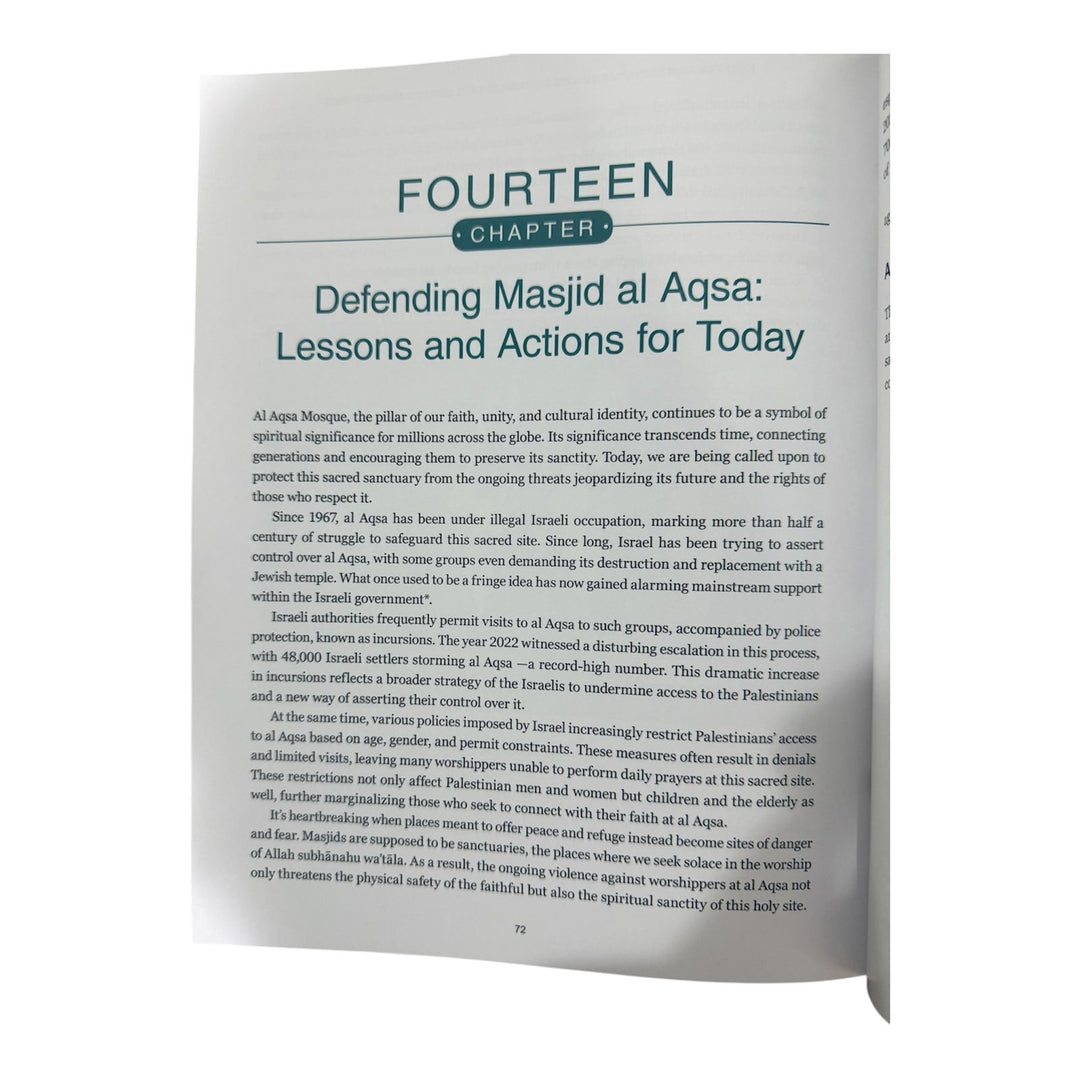 Masjid Al Aqsa: Under Fire & Trial – The Story of a Sacred Site in Crisis inside pages book dubai uae