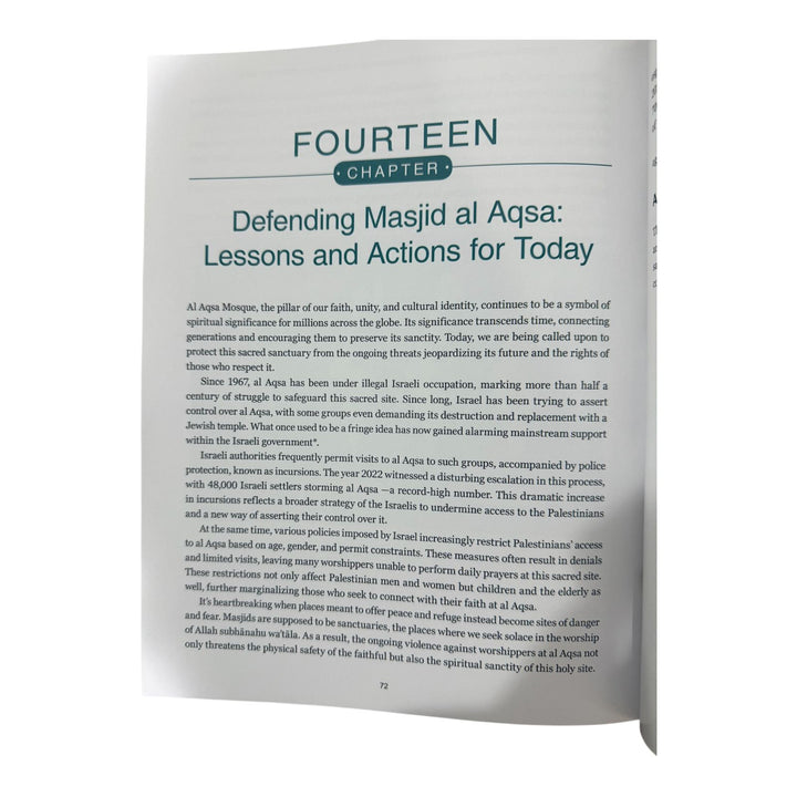 Masjid Al Aqsa: Under Fire & Trial – The Story of a Sacred Site in Crisis inside pages book dubai uae