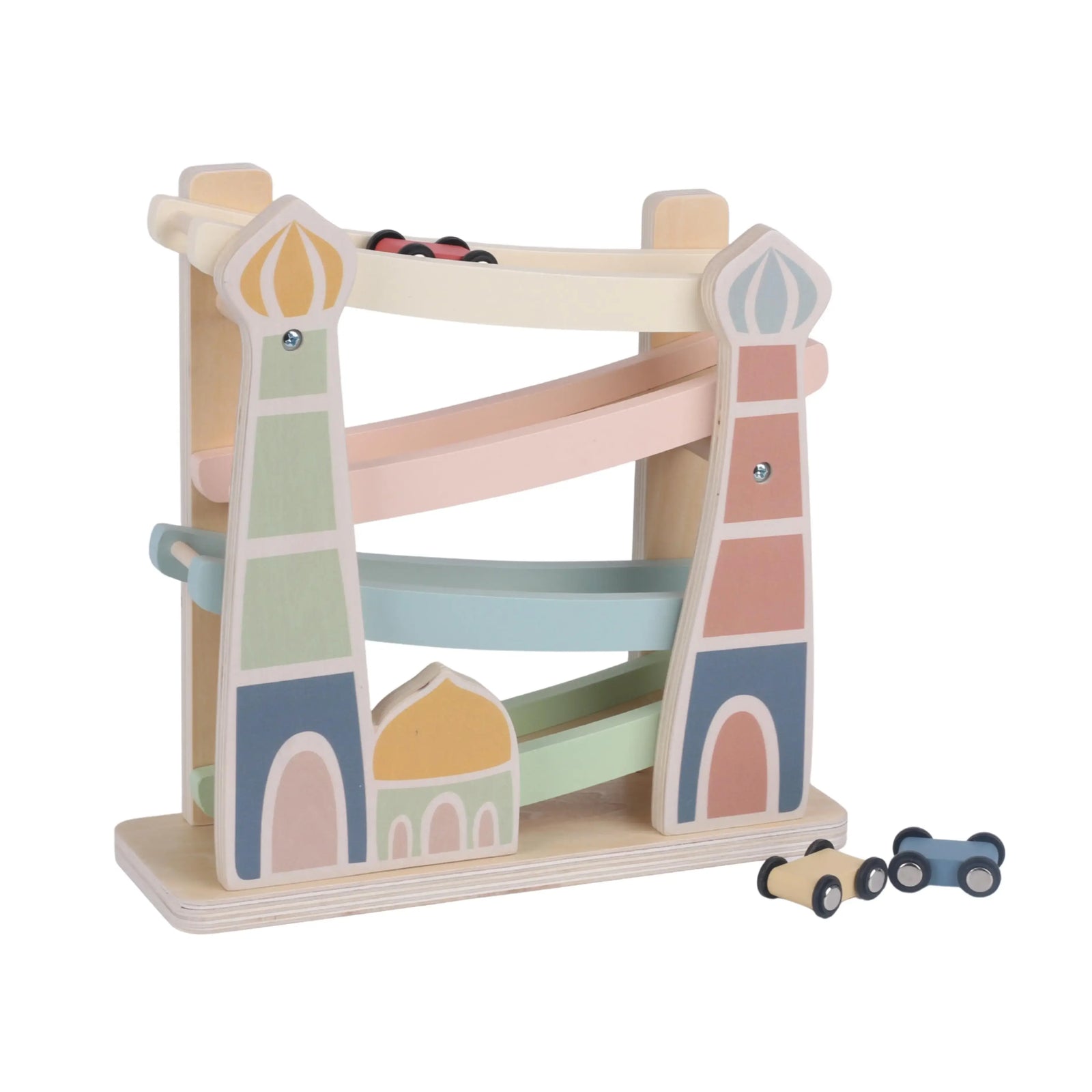 Masjid Highway | Islamic Wooden Track Car Ramp Racer with 4 Mini Cars montessori toys