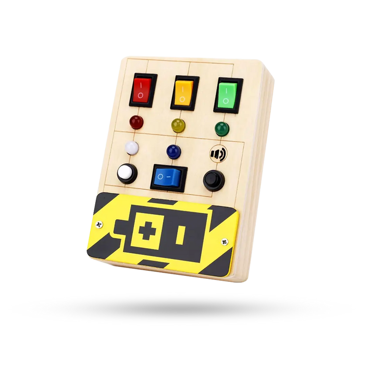 Montessori Busy Board for Toddlers with LED Light Up Switch