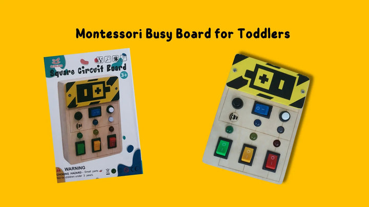 Montessori Busy Board for Toddlers with LED Light Up Switch dubai