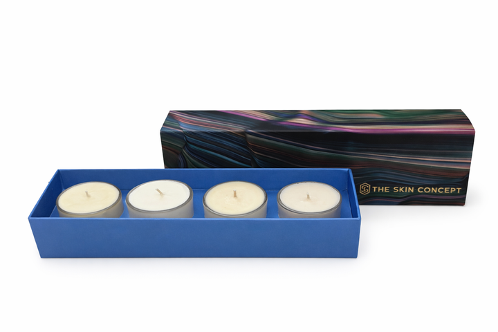 Buy Mood Candle Collection by The Skin Concept at deensquare.com. Hand-poured soy wax scented candles for home ambiance in Dubai | UAE.