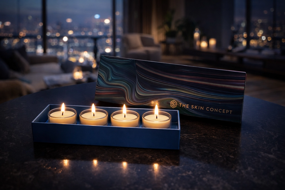 Buy Mood Candle Collection by The Skin Concept at deensquare.com. Hand-poured soy wax scented candles for home ambiance in Dubai | UAE.