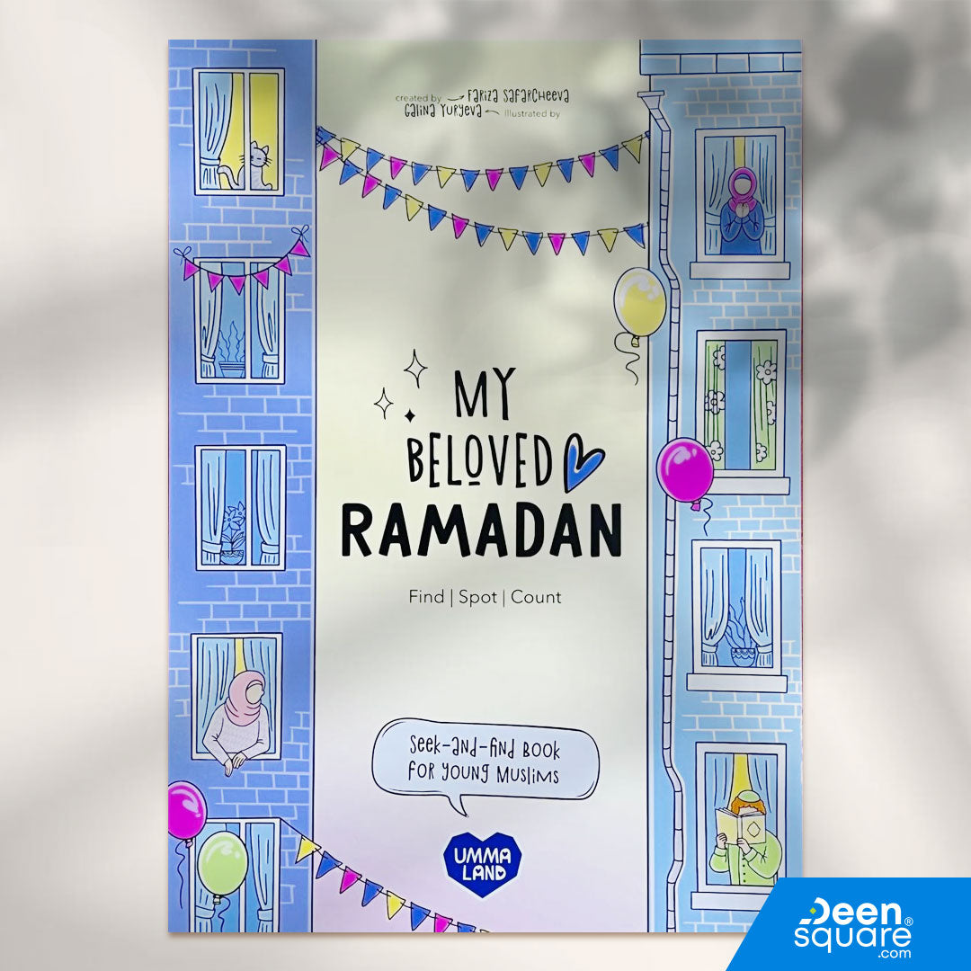 Buy My Beloved Ramadan (Find | Spot | Count) – a fun Islamic activity book for kids. Learn Ramadan concepts through seek-and-find games. Perfect Ramadan gift for children.