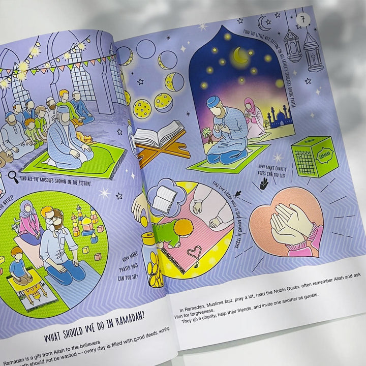 Ramadan Kids Book, Islamic Activity Book, Seek and Find Ramadan, Muslim Children Book, Ramadan Learning for Kids, Eid Preparation Book