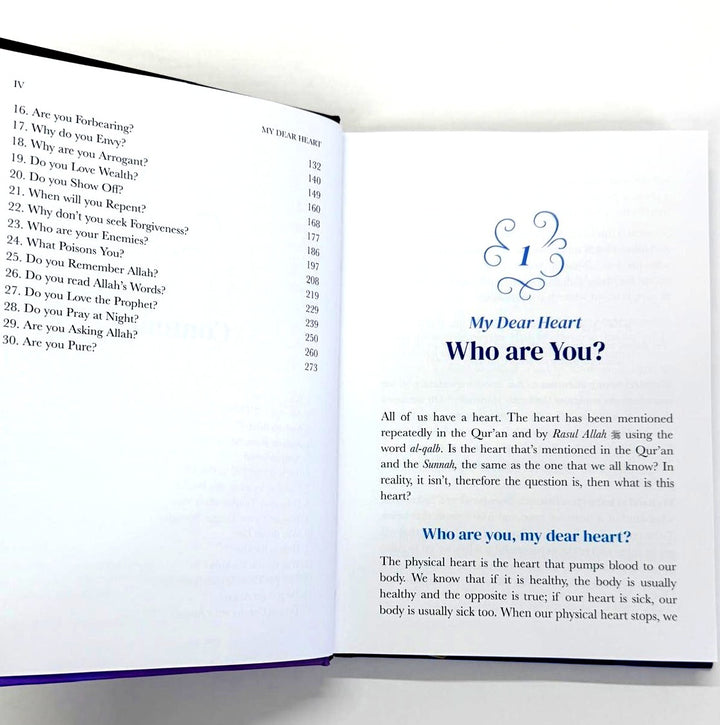 My Dear Heart Book by Dr Haifaa Younis inside pages