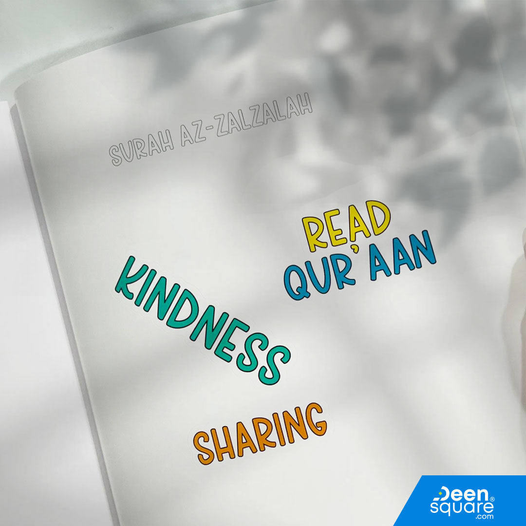 My First Quran Colour & Sticker Book is a fun and interactive way to introduce young children to short Surahs from the Qur’an. Covering Surah An-Naas to Surah Al-‘Alaq, this activity-based book helps children engage with the Qur’an through colouring, sticking, and learning.

Designed especially for early learners, the book encourages creativity while building familiarity with Quranic text in a gentle, age-appropriate manner. Printed on FSC-certified paper, it is safe for children and environmentally respons