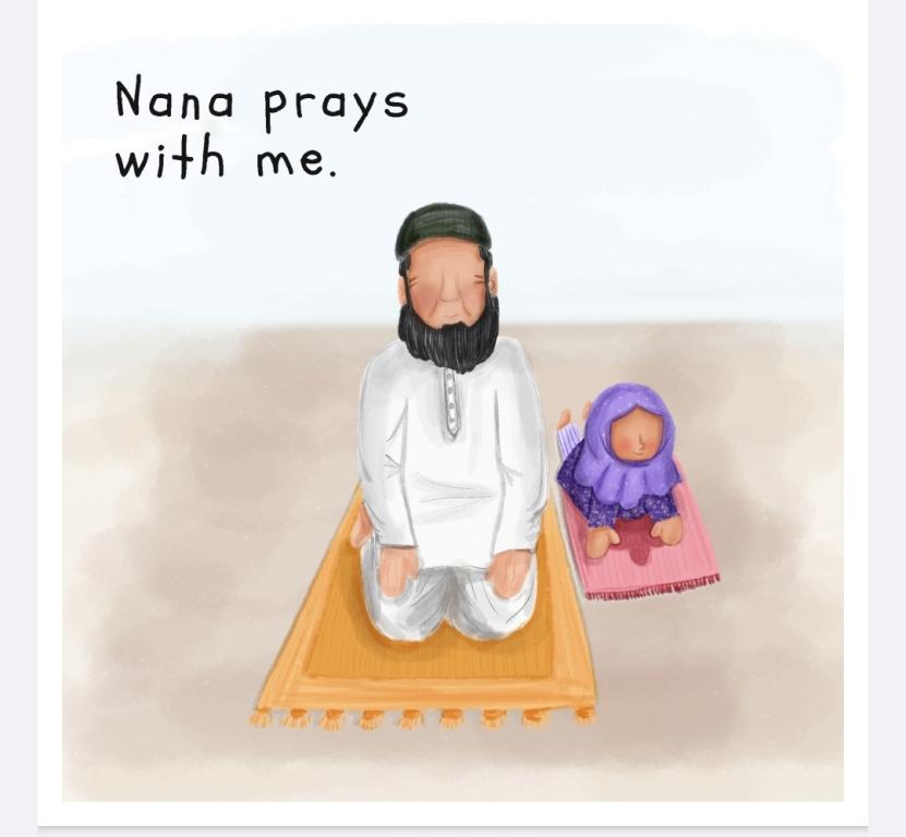 My Nana and Nani Love Me flowers of jannah inside pages