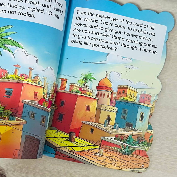 48-page Quran storybook for kids 3+. Inspiring stories of Prophets and Quran lessons in simple language. Paperback by Darul Mughni.