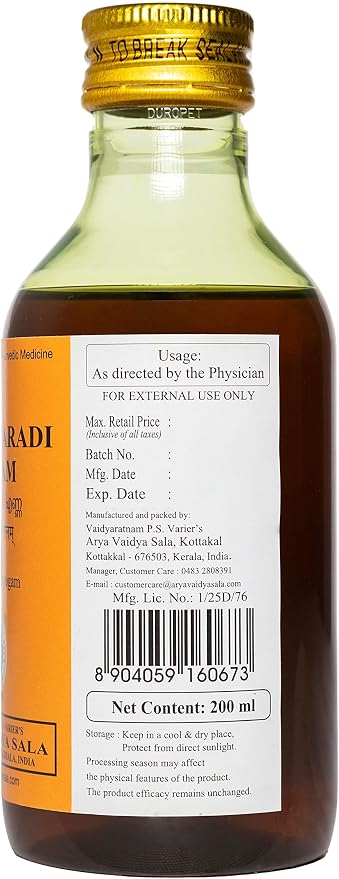 Buy Nalpamaradi Tailam Oil 200 ml by Kottakkal Ayurveda at deensquare.com. Traditional Ayurvedic hair and skin oil available in Dubai | UAE.