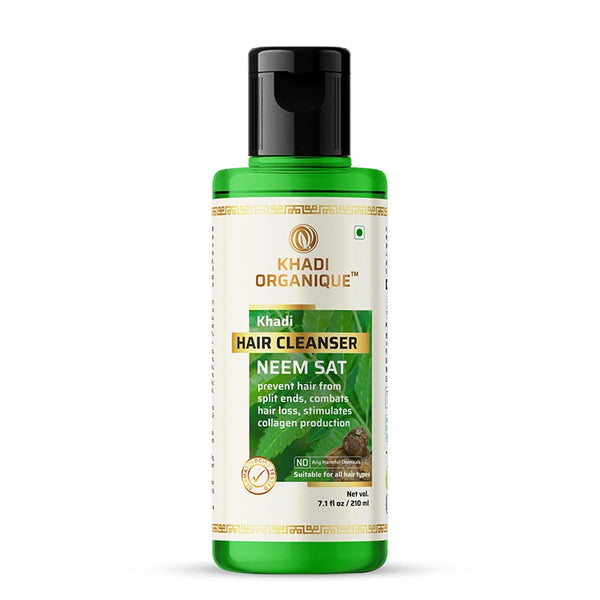 Khadi Organique Neem Sat Hair Cleanser (Shampoo) 210 ml